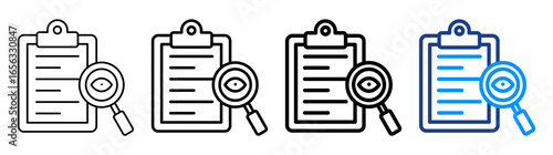 Proofreading Icon Different Style Outline Collection Set