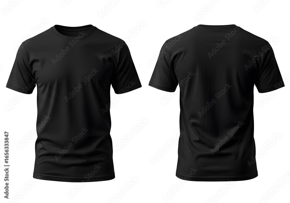 Naklejka premium Plain Black T-Shirts