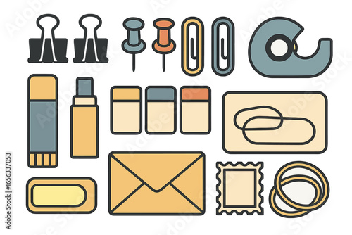 Stationery and supplies assortment