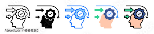 Cognition icon Multi Style Vector Illustration