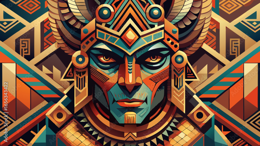 Obraz premium tribal mask pattern
