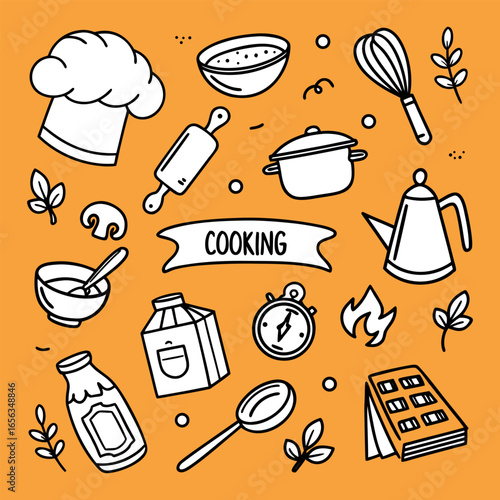 cooking pot, wooden bowls, spoons on wooden background. Top view, copy space. Organic vegetables ingredients for vegan cooking. Clean eating food  cooking banner. Vegetables and spices on the kitchen 