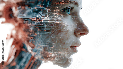 A conceptual image of artificial intelligence interacting with human emotions, visualized in a digital interface