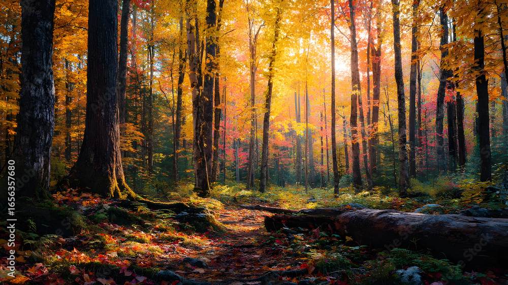 Fototapeta premium Sunlight in Forest Path