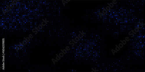 Led screen light background texture with pixel pattern. Digital tv display wall panel in blue, pink and purple gradient. Abstract bright television videowall grid vector design template with circle