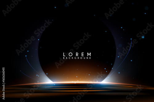 Abstract light effects on black background