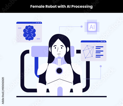 Female Robot with AI Processing