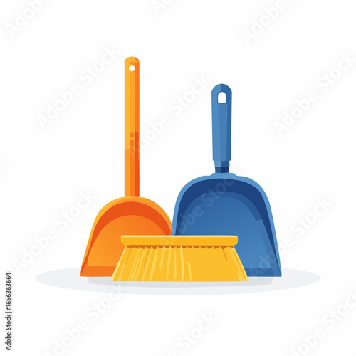 Colorful Cleaning Tools Illustration