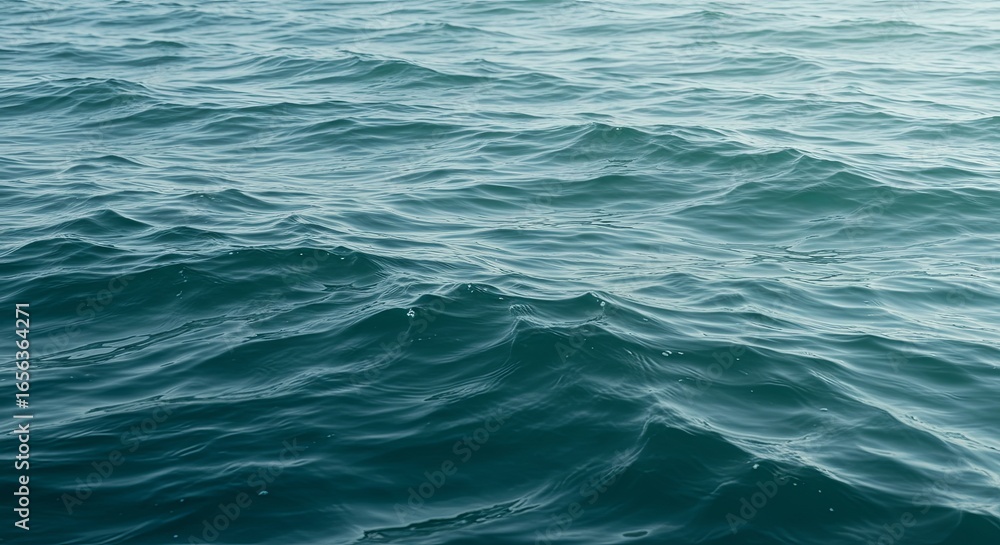 Obraz premium Teal Ocean Waves: Tranquil Water Texture Background