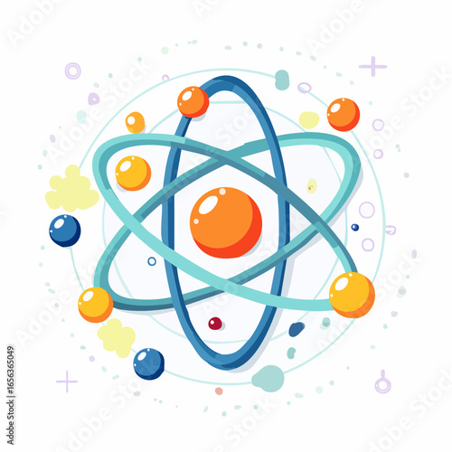 Colorful Atomic Model Illustration