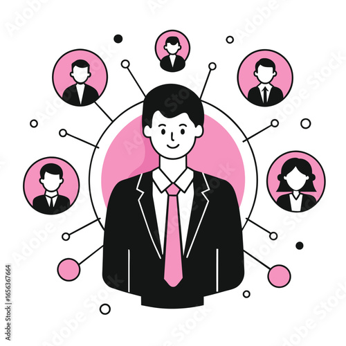 Business Leader with Social Media Network