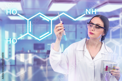Woman chemist. Chemical exp...