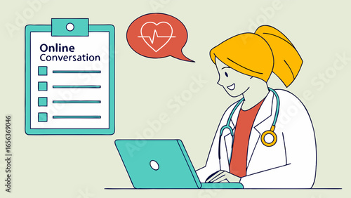 Doctor Conducting Online Medical Consultation.