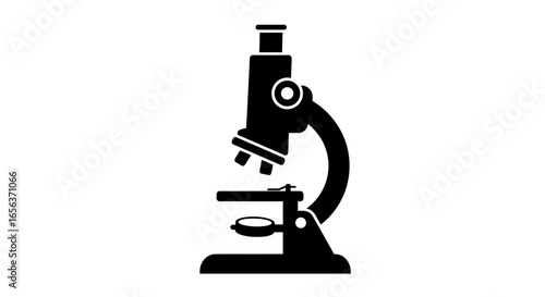 Microscope vector image for scientific research and laboratory equipment analysis biology tool illustration -