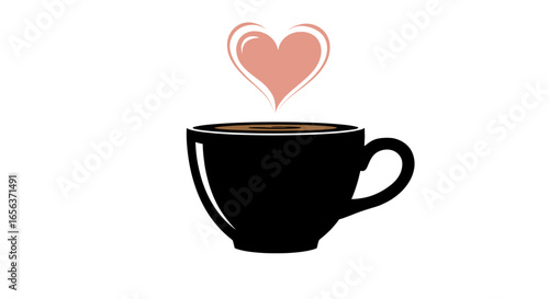 Coffee love heart valentine morning drink cup caffeine hot beverage espresso latte cappuccino mocha art 100 -