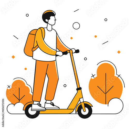 Fast Delivery and Courier Service Concept Illustration