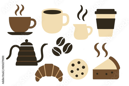Coffee and Pastry Assortment with Hot Beverages