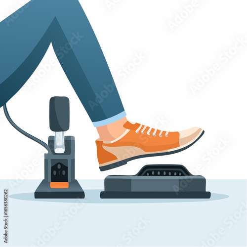 Foot Operating Pedal Illustration