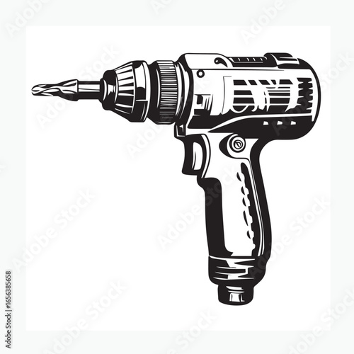 electric drill isolated on white