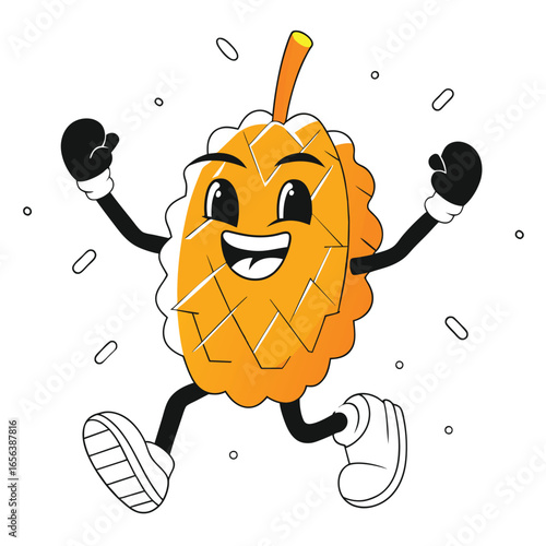  jackfruit cartoon running 