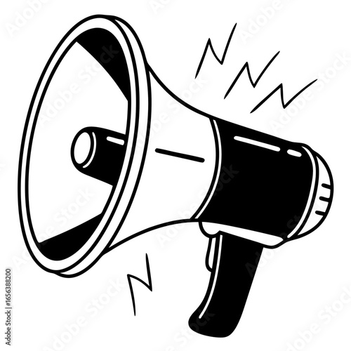 Megaphone line art Vector