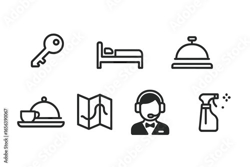 Hotel Service Icons for Hospitality