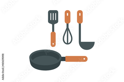 Kitchen Utensils and Frying Pan