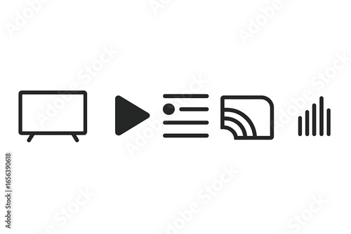 Media playback and connectivity symbols