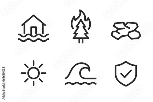 Natural Disaster and Safety Icons