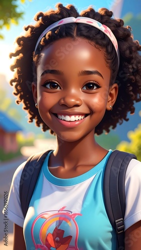 Portrait of a joyful girl