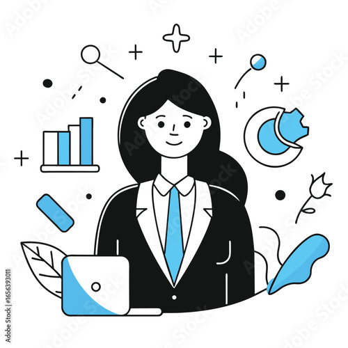  reminder business illustration of a woman 