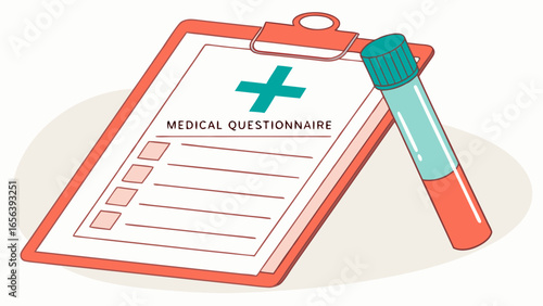 Medical Questionnaire with Blood Sample Tube 1.