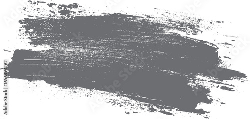 Distressed brush stroke texture. Grunge paint splash effect with rough edges. Abstract hand drawn ink stroke for background and overlay