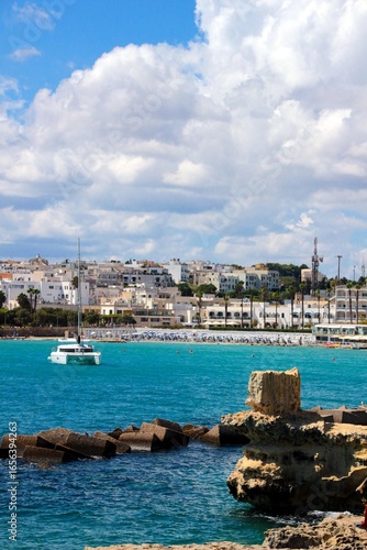 Italy, Puglia, Salento, Lecce: Foreshortening of Otranto.