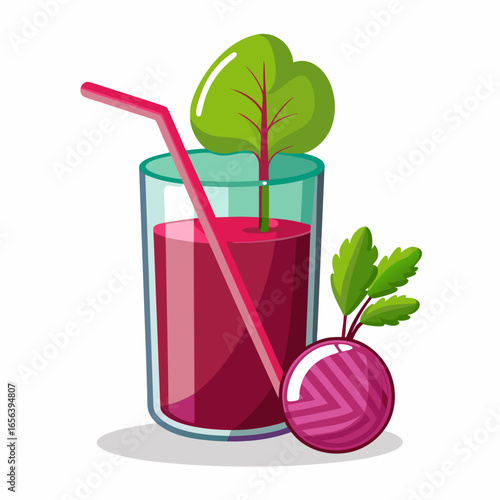 Beetroot Juice.  A Refreshing and Healthy Drink