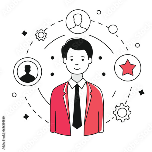  image preview business illustration of a man 