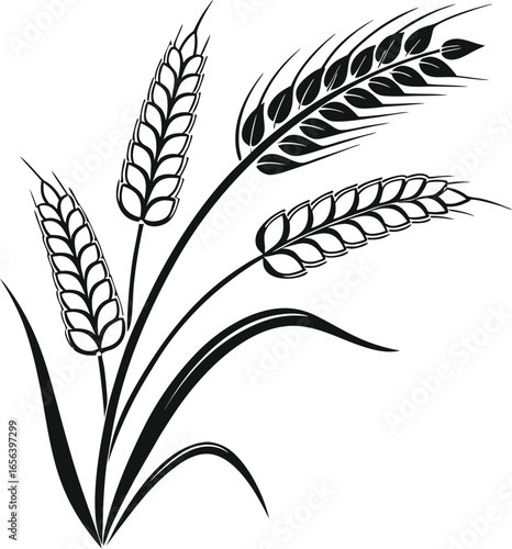 Elegant wheat stalks sway gently, symbolizing harvest, growth, and natural abundance for agricultural or food-related projects