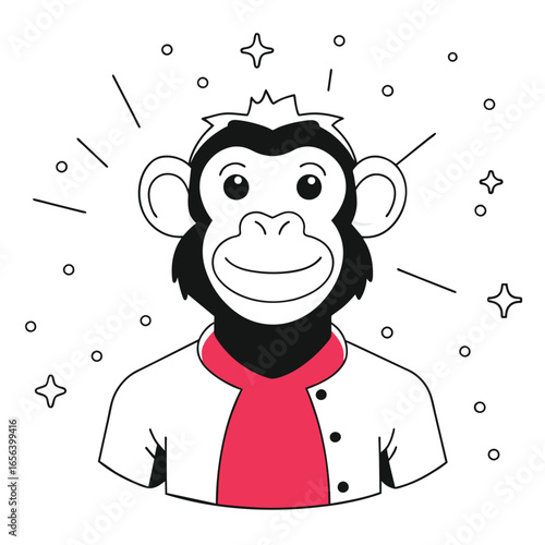 monkey portrait