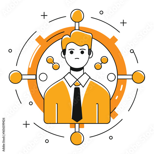effortless business illustration of a man 