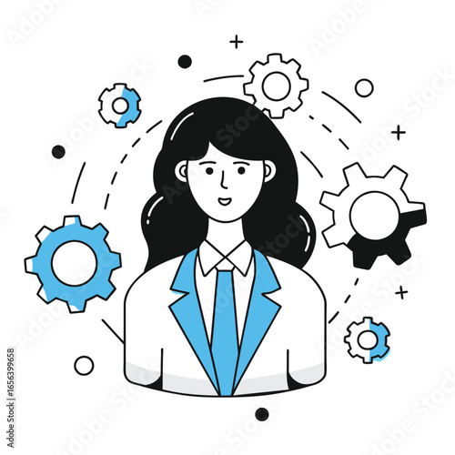 like business illustration of a woman