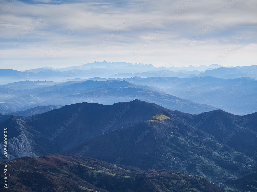 Fototapeta premium Mountain landscape with clouds