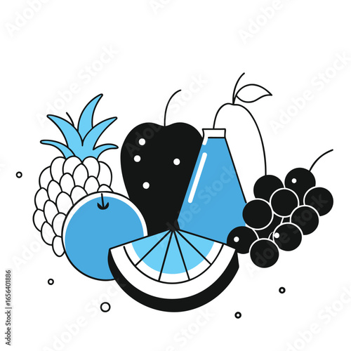 vector illustration of grapes