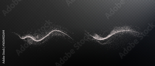 Sugar, flour, powder, white, ring, circle scattered softly. PNG culinary sprinkle shines in Overlay with transparent background. Powdered kitchen PNG perfect for baking, pastry, and food design.