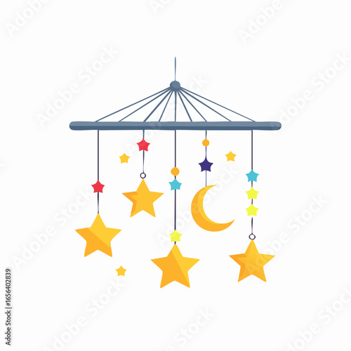 Colorful Star and Moon Baby Mobile