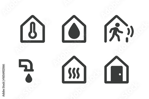 Smart home automation icons for modern living