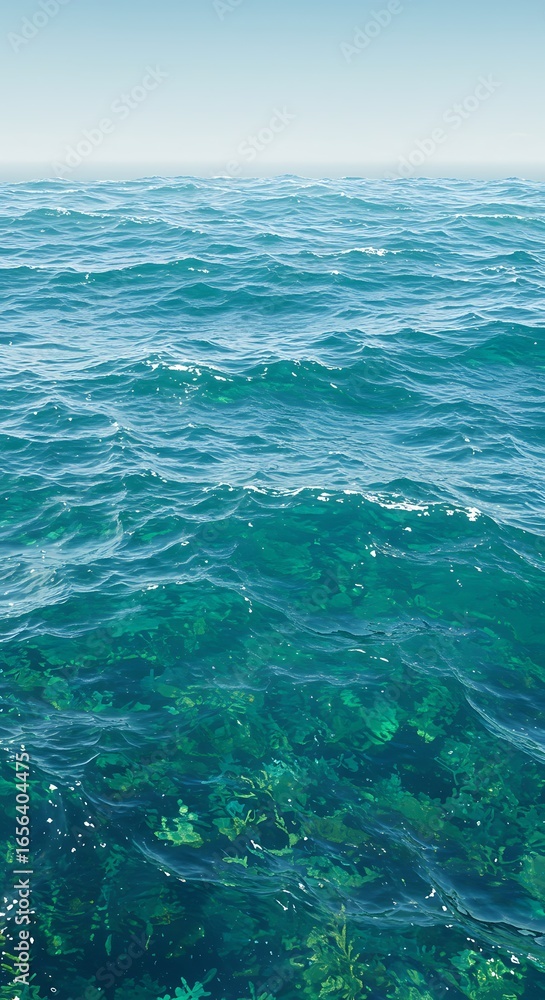 Fototapeta premium 透き通る海原の息遣い