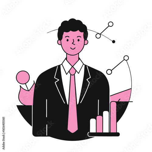 business man with speech bubble