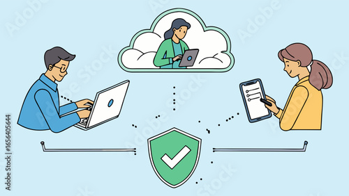 Secure Cloud Data Network with Shield and People.