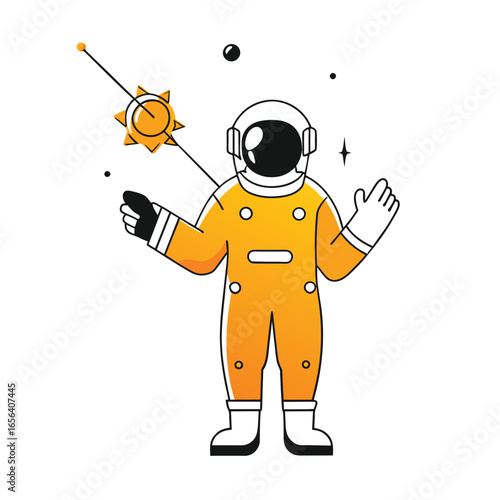 space business illustration of a man