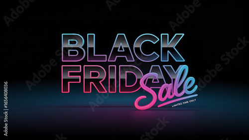 Wallpaper Mural Black Friday Sale neon gradient text on dark background Torontodigital.ca